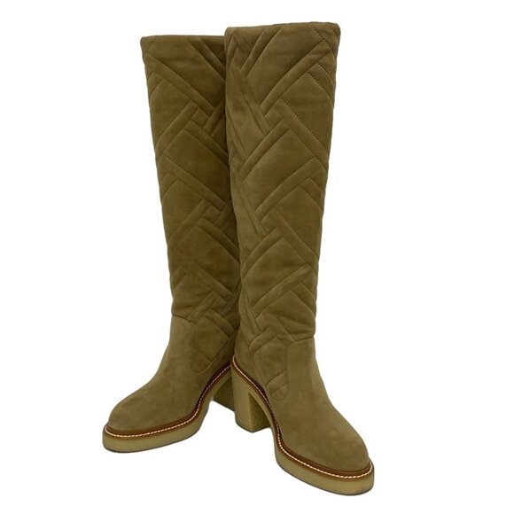 HERMES fjord - Beige Suede Women's Boots 556-021225 - Picture 2 of 9